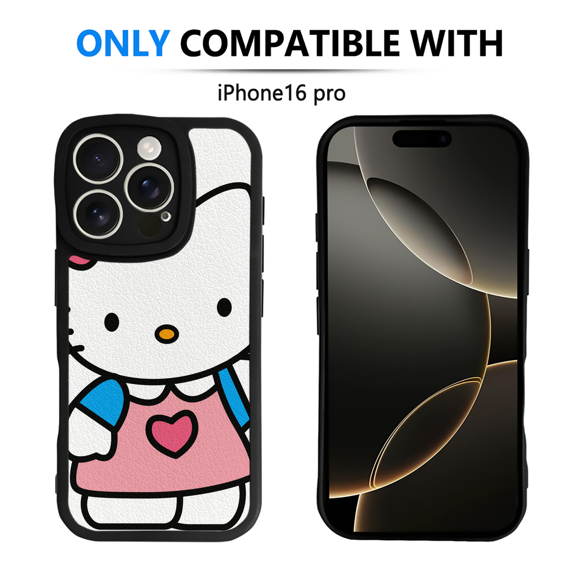 （画像用） Hello Kitty ハローキティ 【iPhone 16シリーズ対応】シリコンスマホケース（レザー調） 材質：シリコン